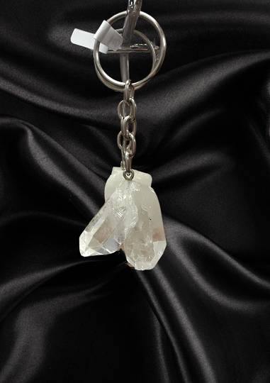 Twin Quartz Point Keyring